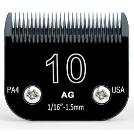 10 Blades Pet Grooming Blades Compatible with Andis/wahl/Oster Dog Clippers, Detachable Clipper Replacement Blade,Black,Size 10 Blade 1/16", Made of Ceramic and Stainless Steel Blade