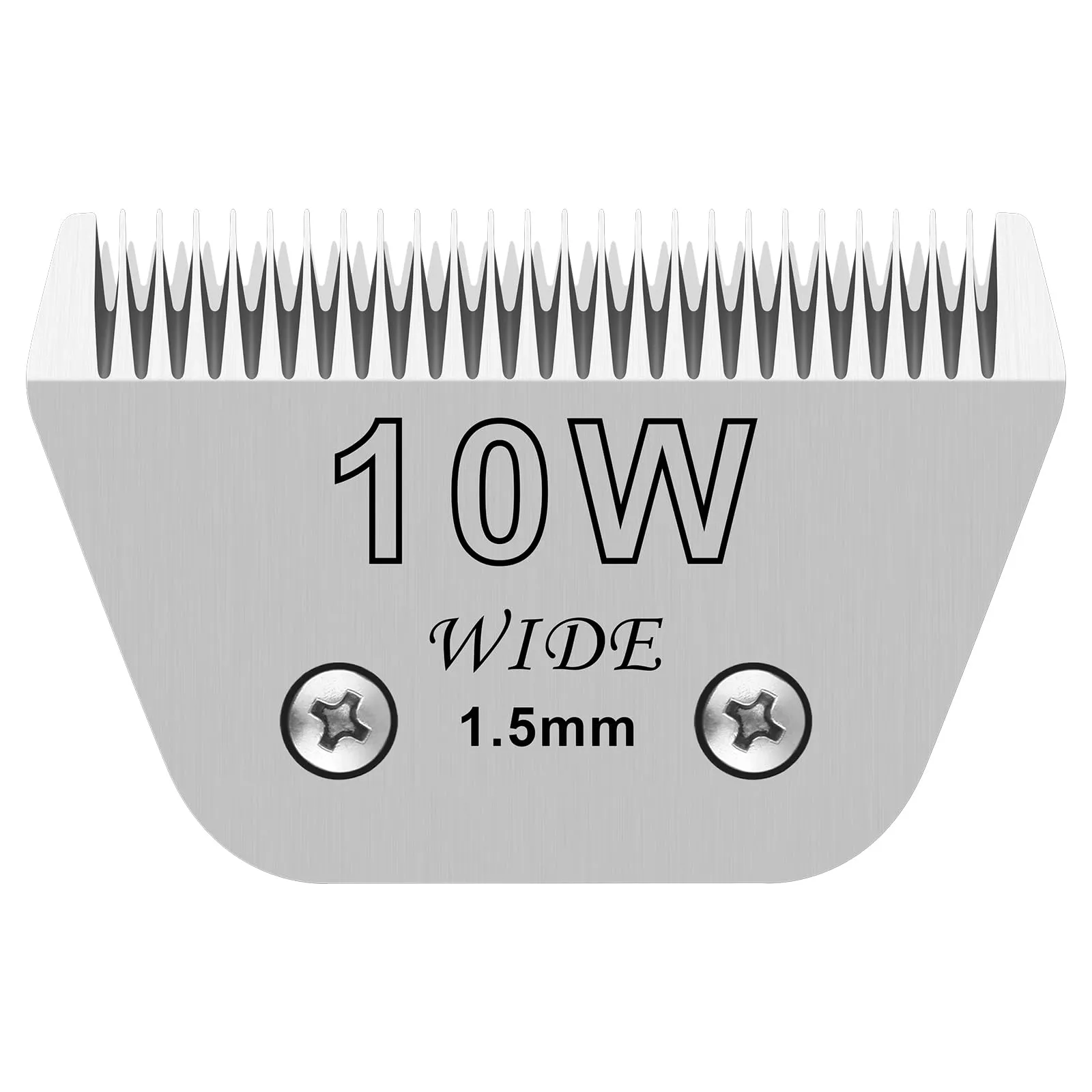 10W wide removable blades for pet grooming, compatible with Andis, Oster A5, Wahl KM10/Moser 45/Masterclip A5 clippers, cutting length 1/16 inch (1.5mm) 10W-1.5mm