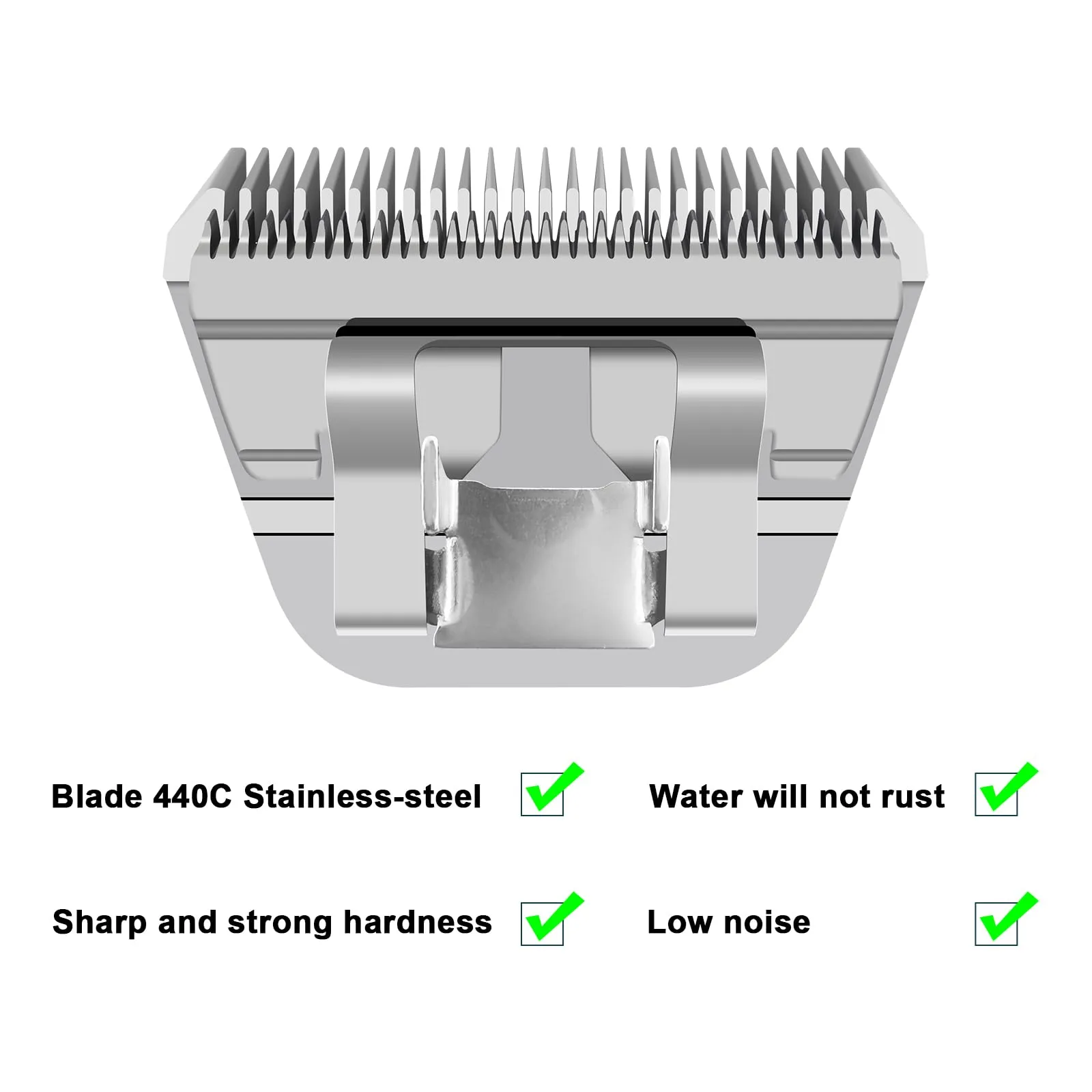 10W wide removable blades for pet grooming, compatible with Andis, Oster A5, Wahl KM10/Moser 45/Masterclip A5 clippers, cutting length 1/16 inch (1.5mm) 10W-1.5mm