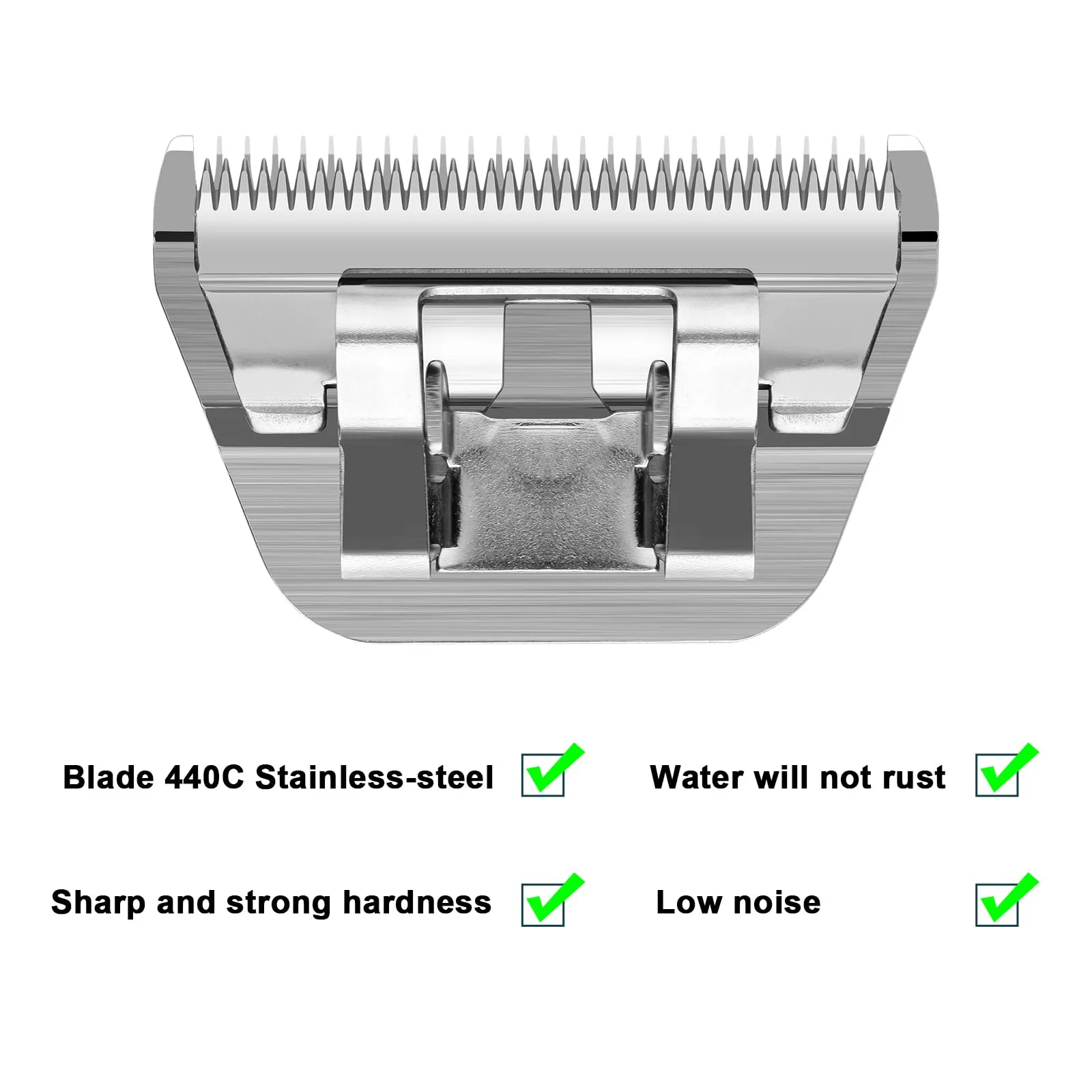 10W wide, removable blades for pet grooming, compatible with Heiniger/Moser Max45/Andis/Oster A5 clippers, cutting length 1/16 inch (1.5mm) 10w 1.5mm