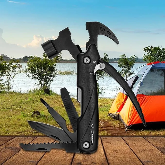 12 in 1 Hammer Multitool Dad Gifts, Father's Day Gifts for Dad, Birthday Gifts for Men, Him, Grandpa, Camping Essentials Camping Gear Tools for Men