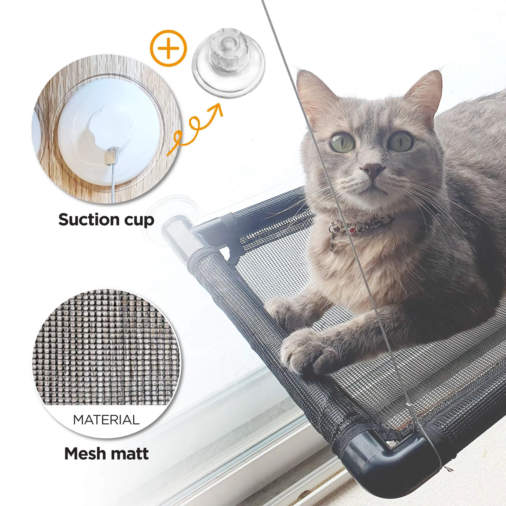 12 STAIR -cat Window Perch, cat Window Bed, cat Hammock, cat Window Perch for Large cat Window seat, cat Exercise, cat Window Perch for Holds Two Large Cats Safe,Window Shelf for Indoor