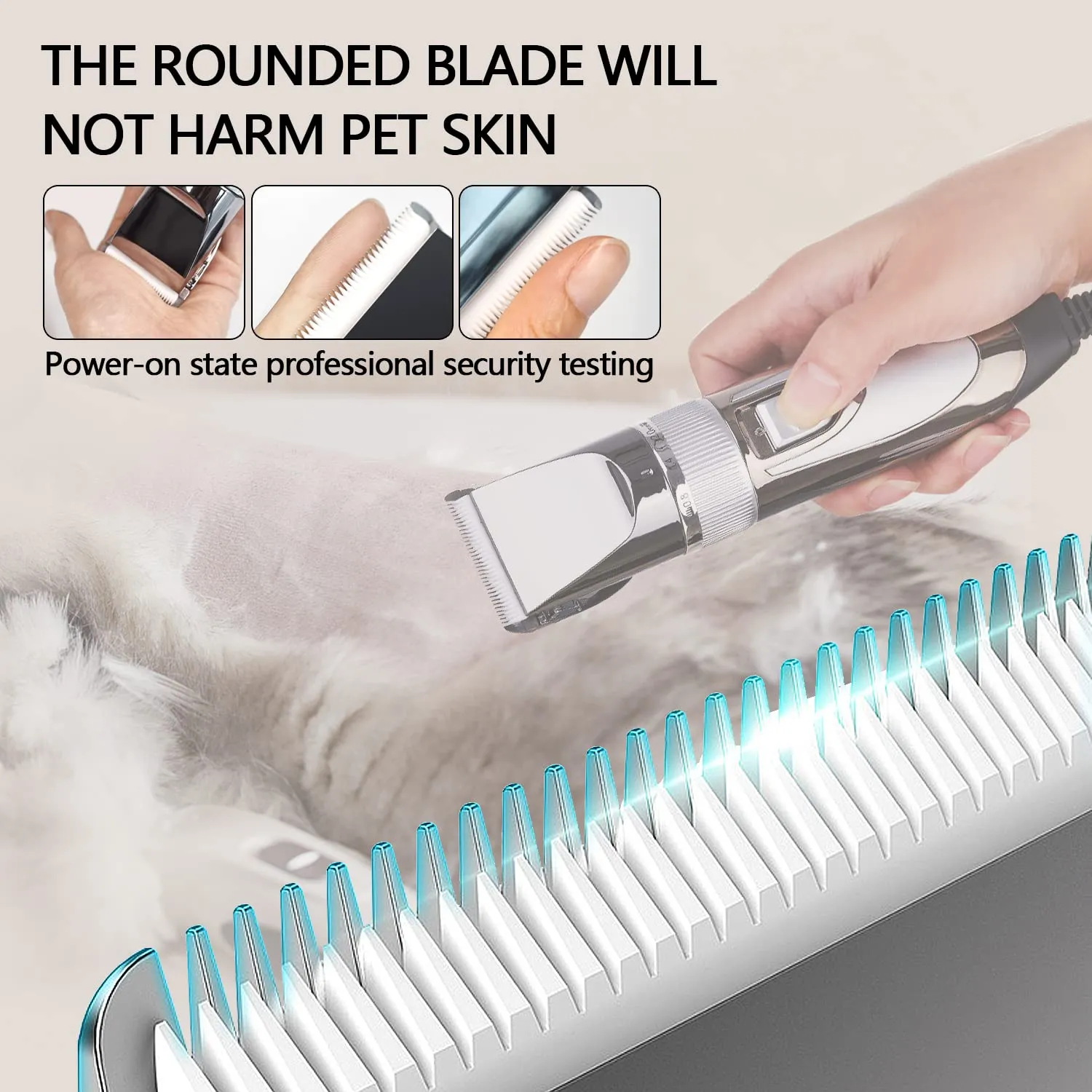 12V Professional Dog Clippers for Grooming, Electric Sheep Shears Pet Grooming Clippers for Thick Coat Heavy Duty Animal Hair Fur Trimmers Shaver Silver