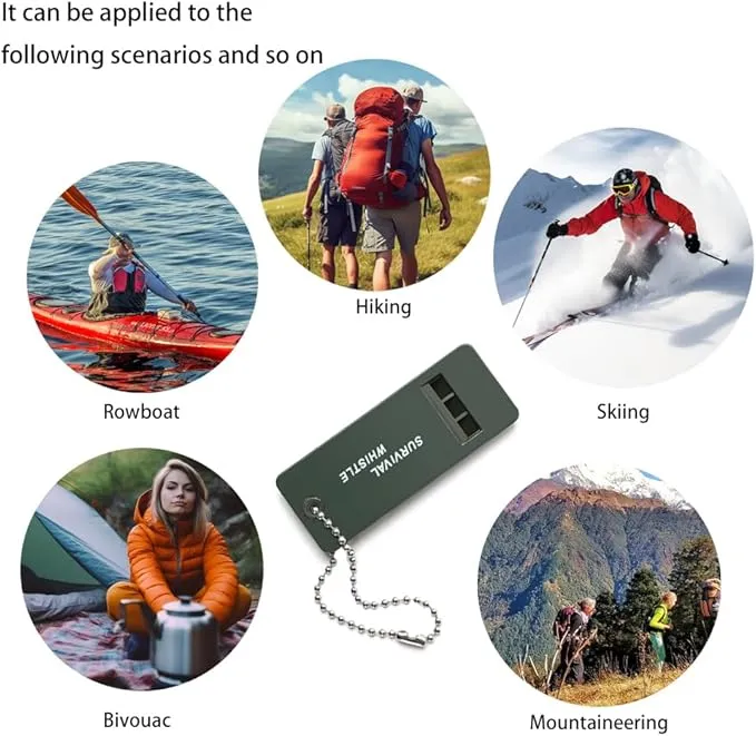 15 pcs Emergency Whistles, Outdoor Lifeguard Safety Whistle for Outdoor Camping Hiking Boating Hunting Fishing Backpacking Kayak Kids Rescue Signaling Loud Survival Whistle