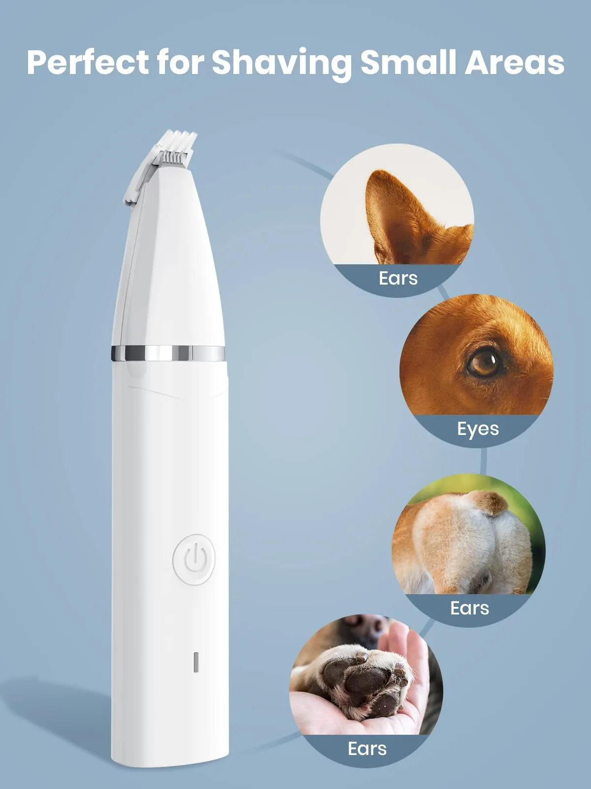 2 in 1 dog clipper and dog grooming hammock set, quiet dog clipper for dogs and cats, professional pet hair trimmer for dog hair around paws, eyes, ears, face (M) M