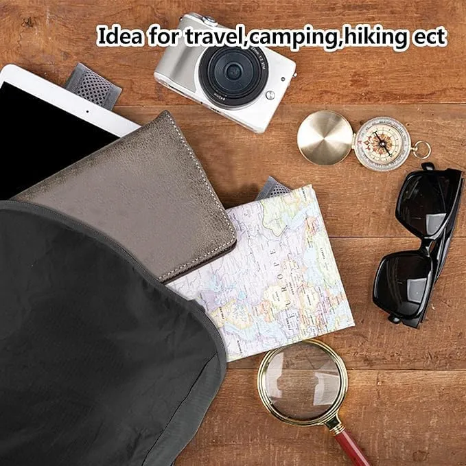 20L Ultra Lightweight Foldable Backpack Small Hiking Rucksack Ultralight Water Resistant Travel Packable Daypack for Men Women for Outdoor Sport Travelling Walking Hiking Camping Biking (Black A)