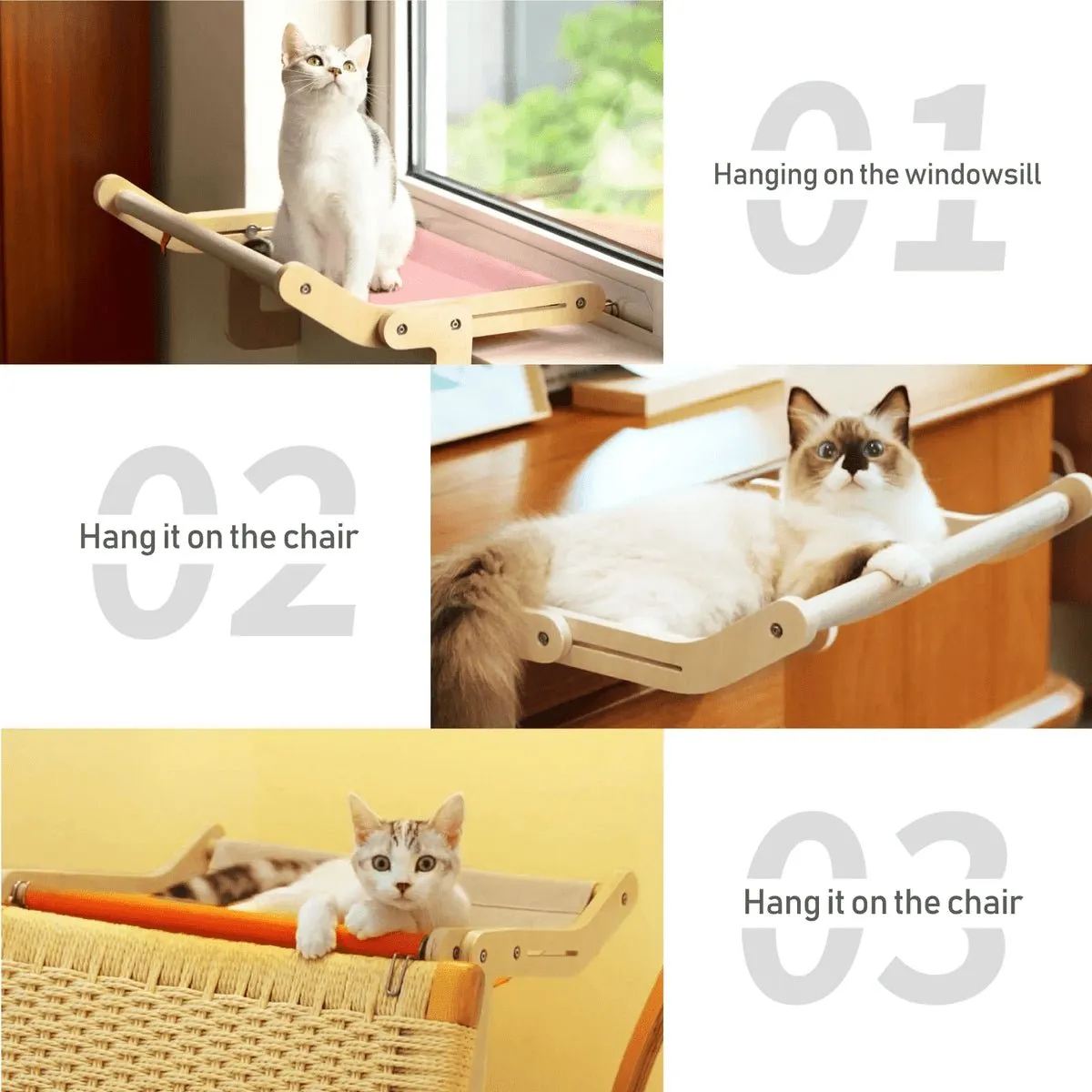 Adjustable Cat Hammock and Cat Bed