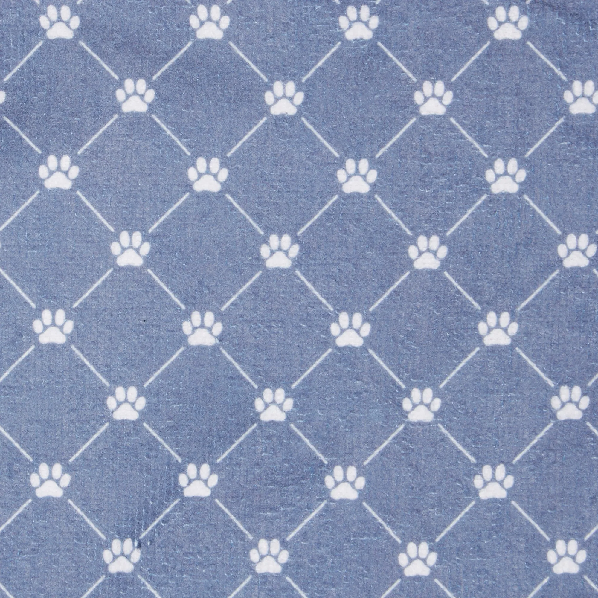 Bone Dry Large Microfiber Pet Towel - Printed Trellis, Stonewash Blue, 41x23.5"