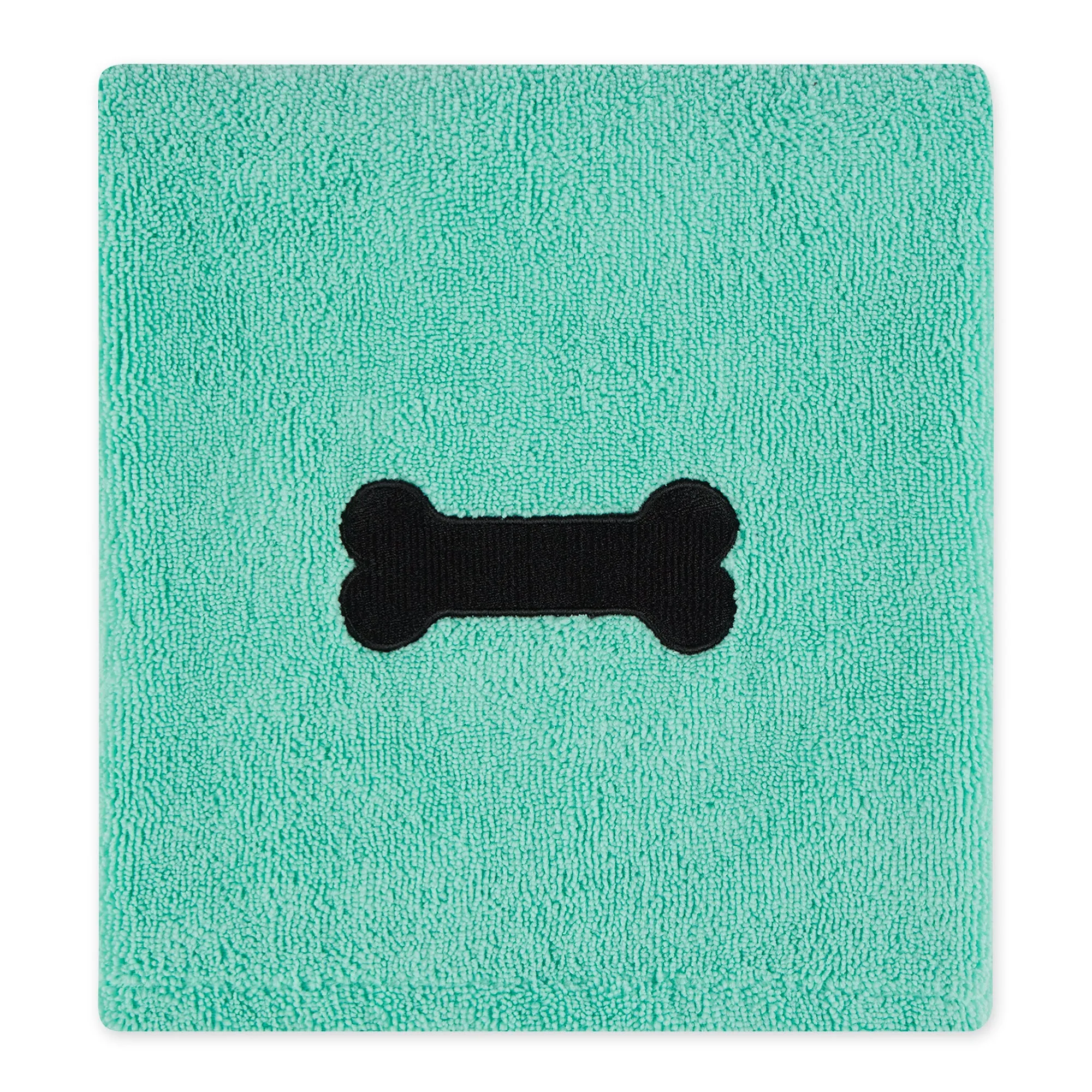 Bone Dry Large Pet Towel, Absorbent Microfiber, Green, 41x23.5"