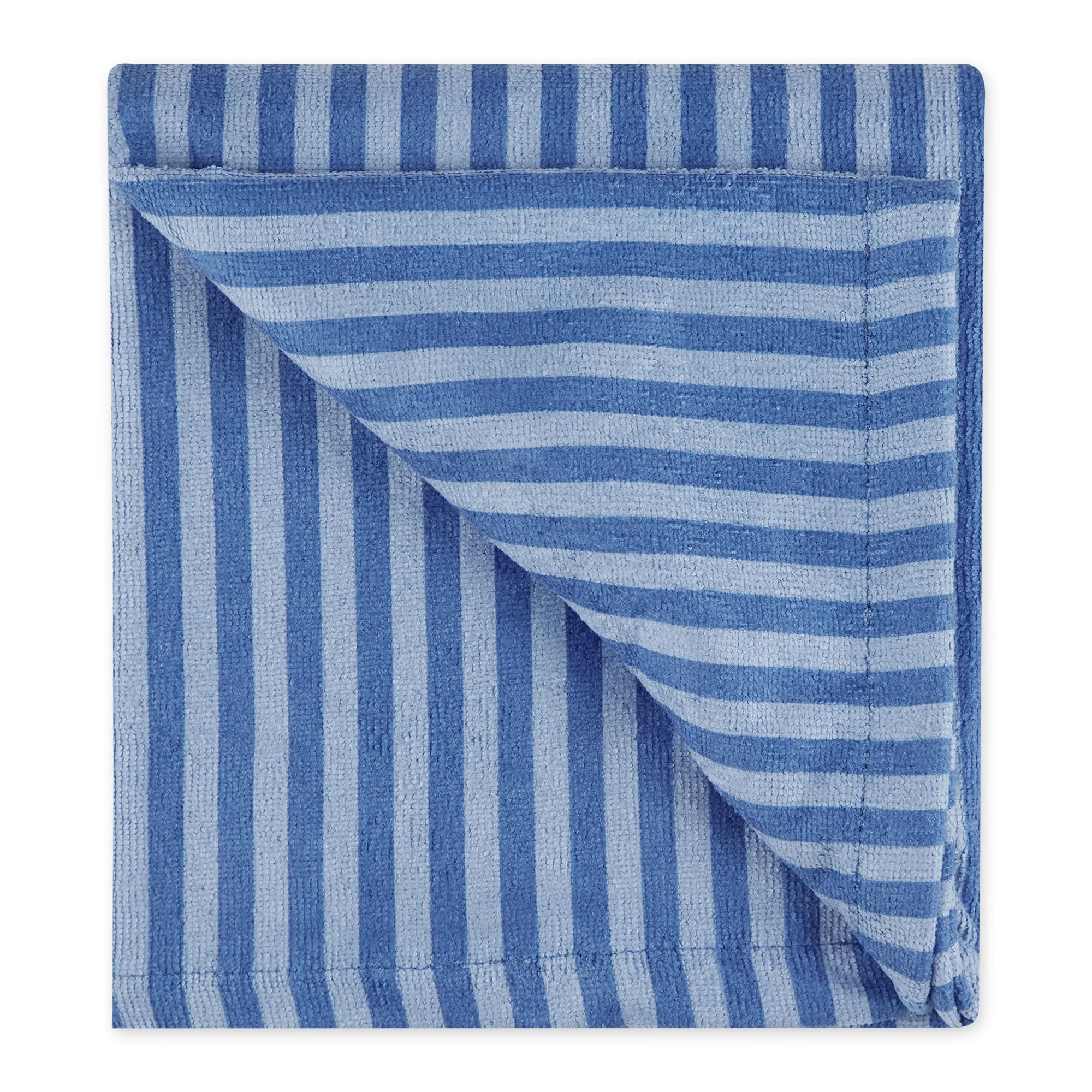Bone Dry Stripe Pet Towel, Absorbent Microfiber, Blue, Large - 41x23.5"