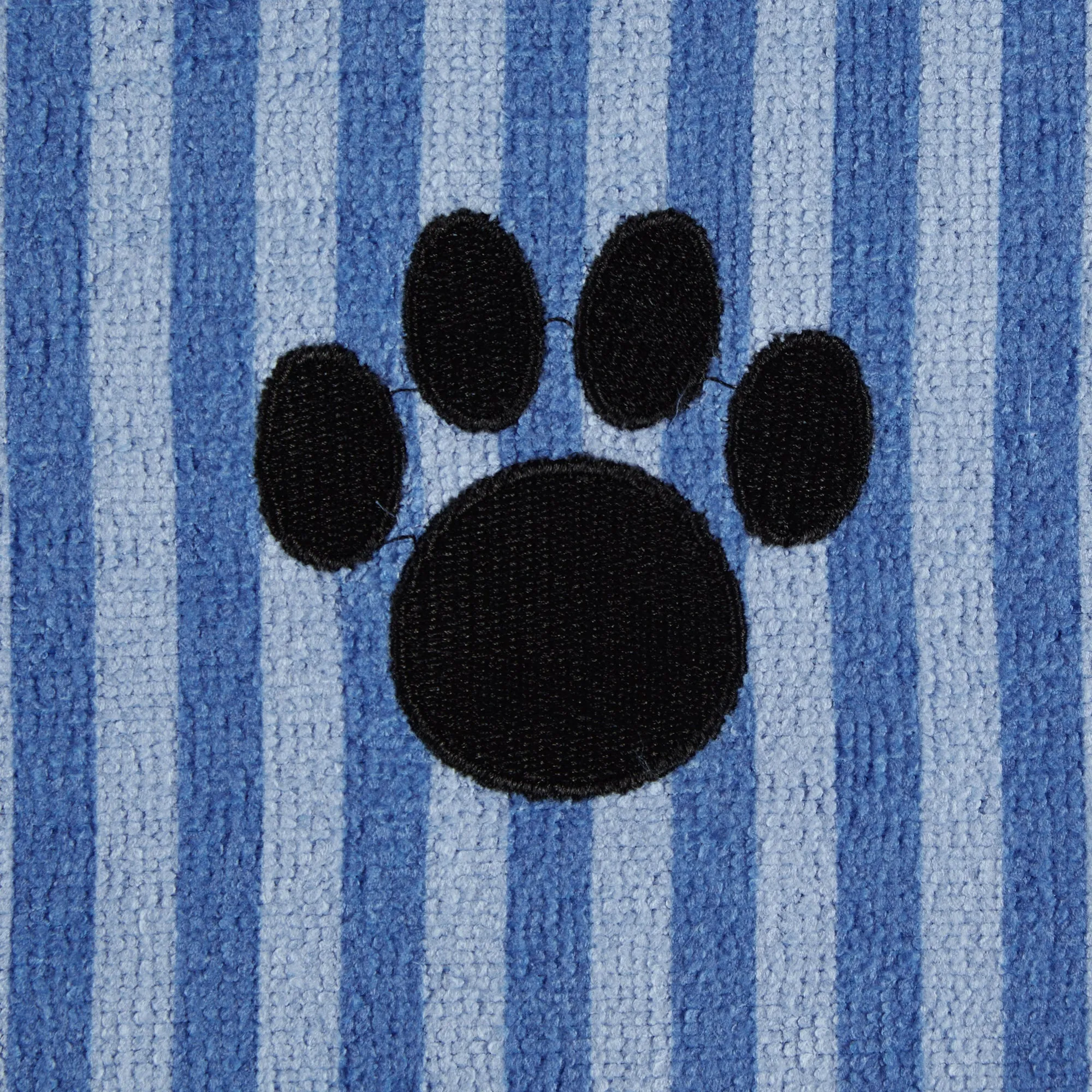 Bone Dry Stripe Pet Towel, Absorbent Microfiber, Blue, Large - 41x23.5"