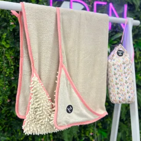 Bunny Tales Pink - Dog Towel   Carry Bag