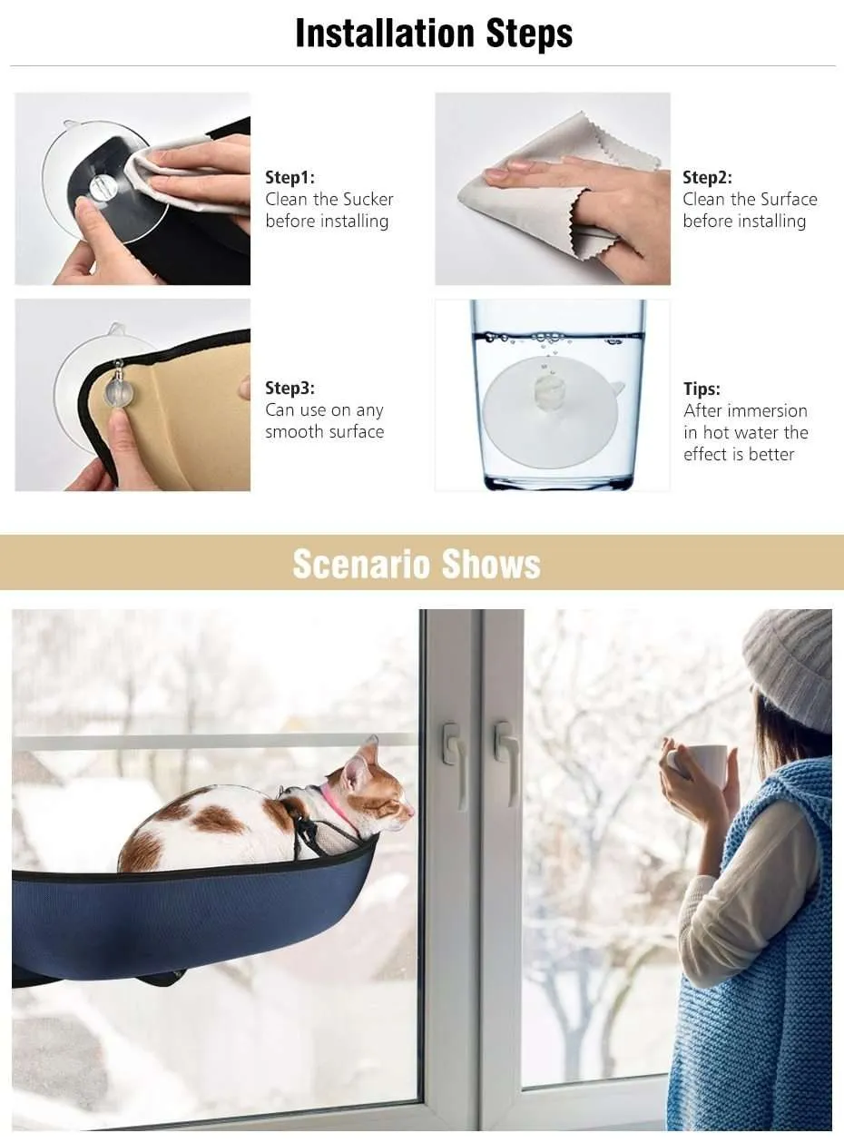 Cat Hanging Beds Hammock - Window Mount