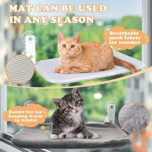 Cats hammock window with 2 interchangeable mat, cats window lounger