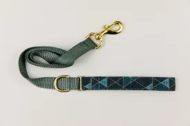 Charcoal and Gold Geometric Matching Dog Leash