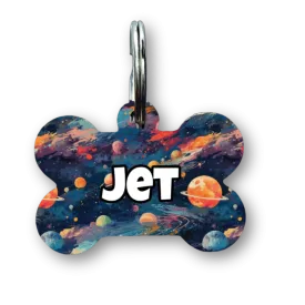 Cosmic Sky Bone Dog Tag