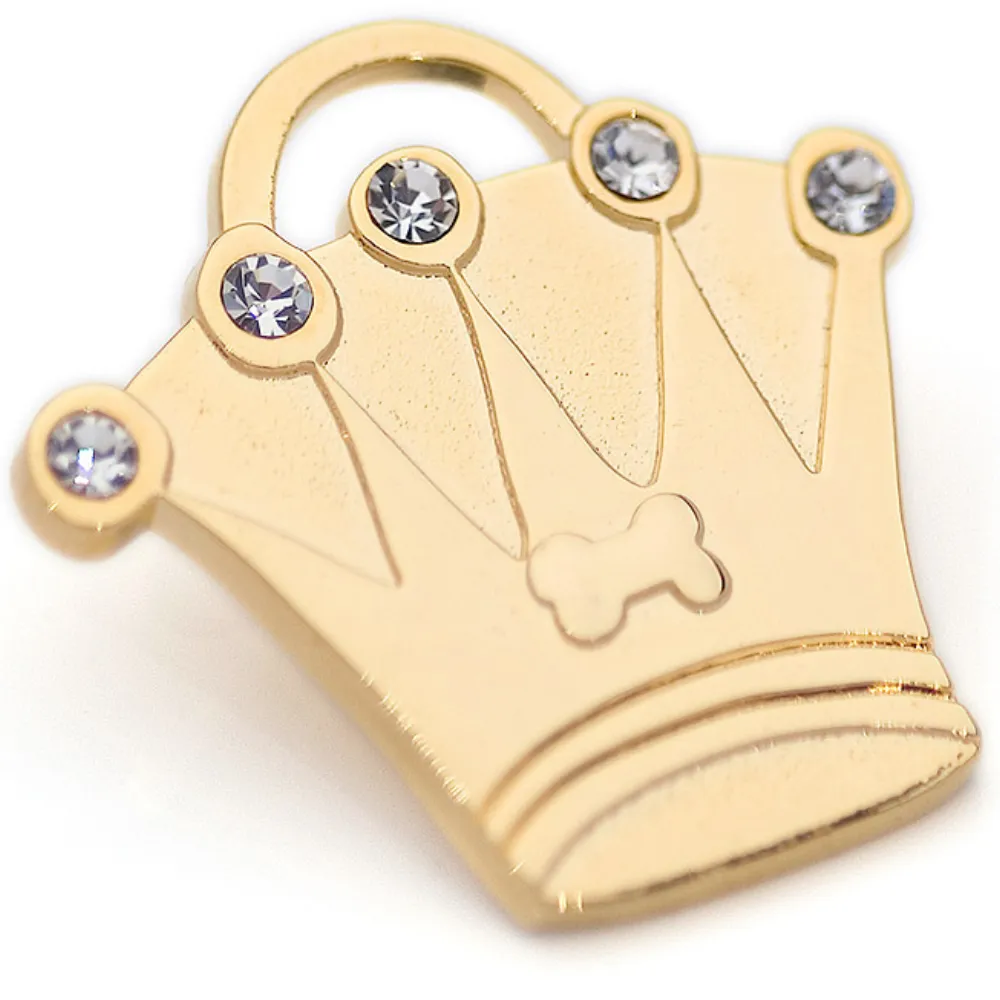 Crown Bling Pet ID Tag