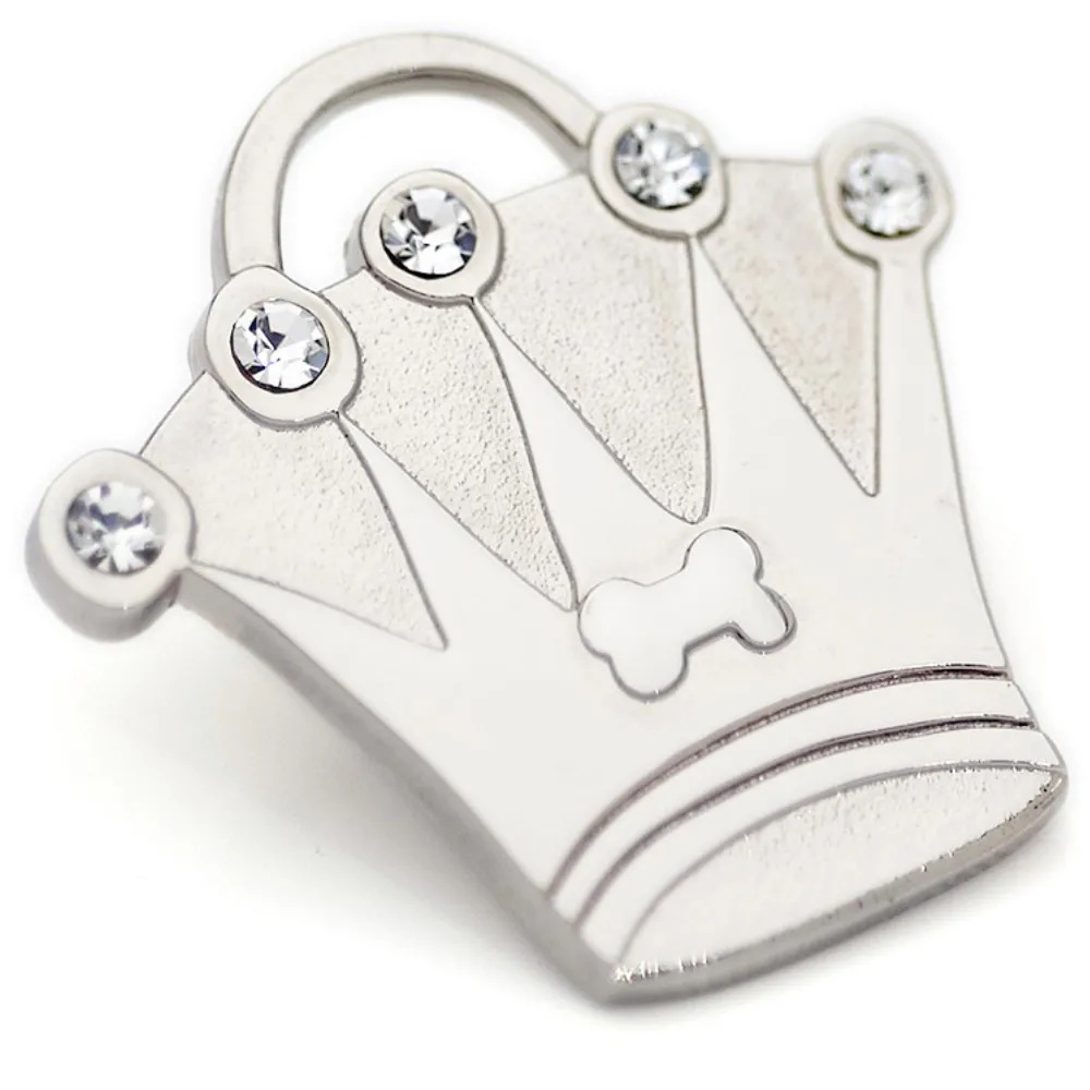 Crown Bling Pet ID Tag