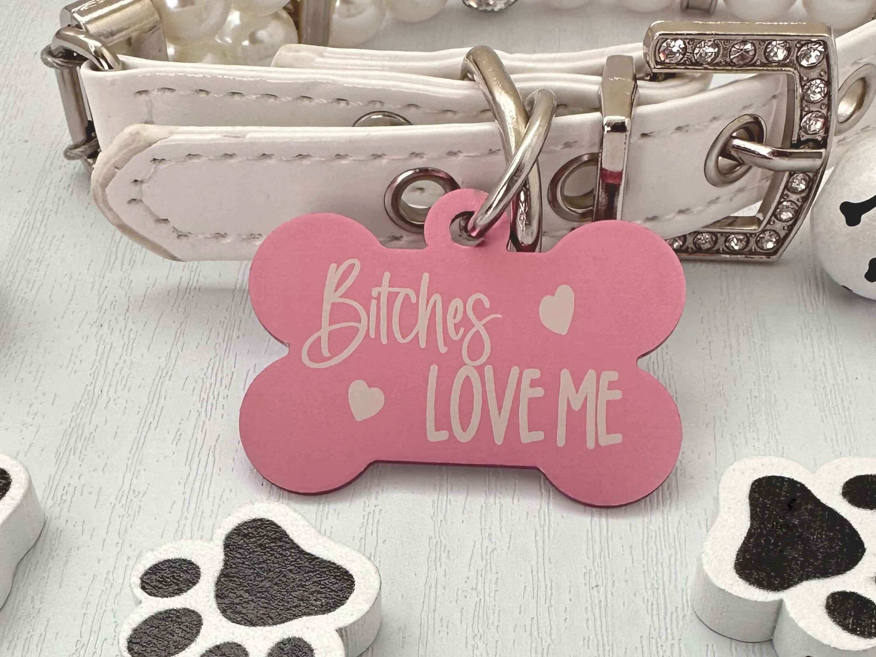 Custom 'Love Me' Dog Tag – Safe & Stylish ID Accessory