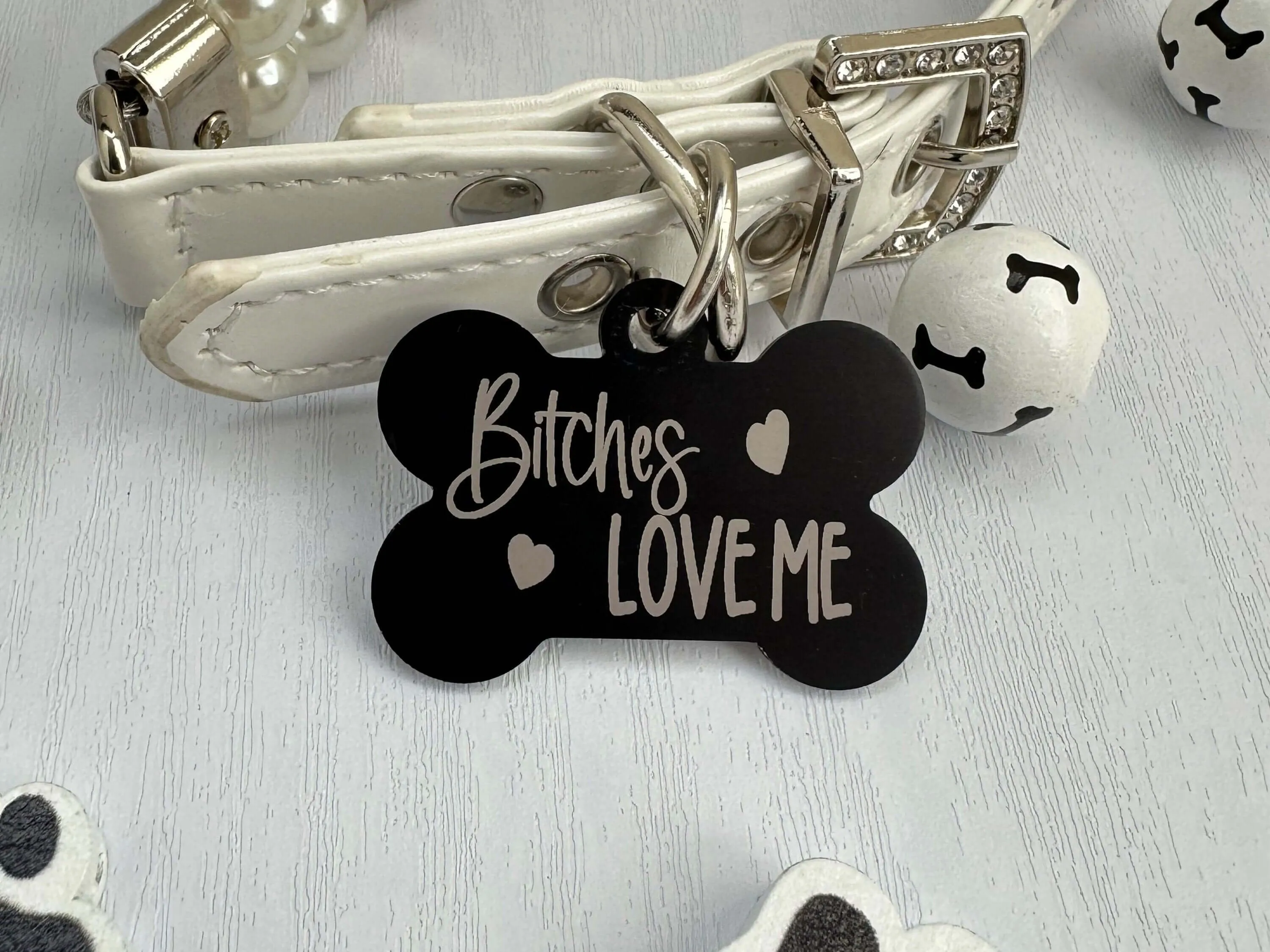 Custom 'Love Me' Dog Tag – Safe & Stylish ID Accessory