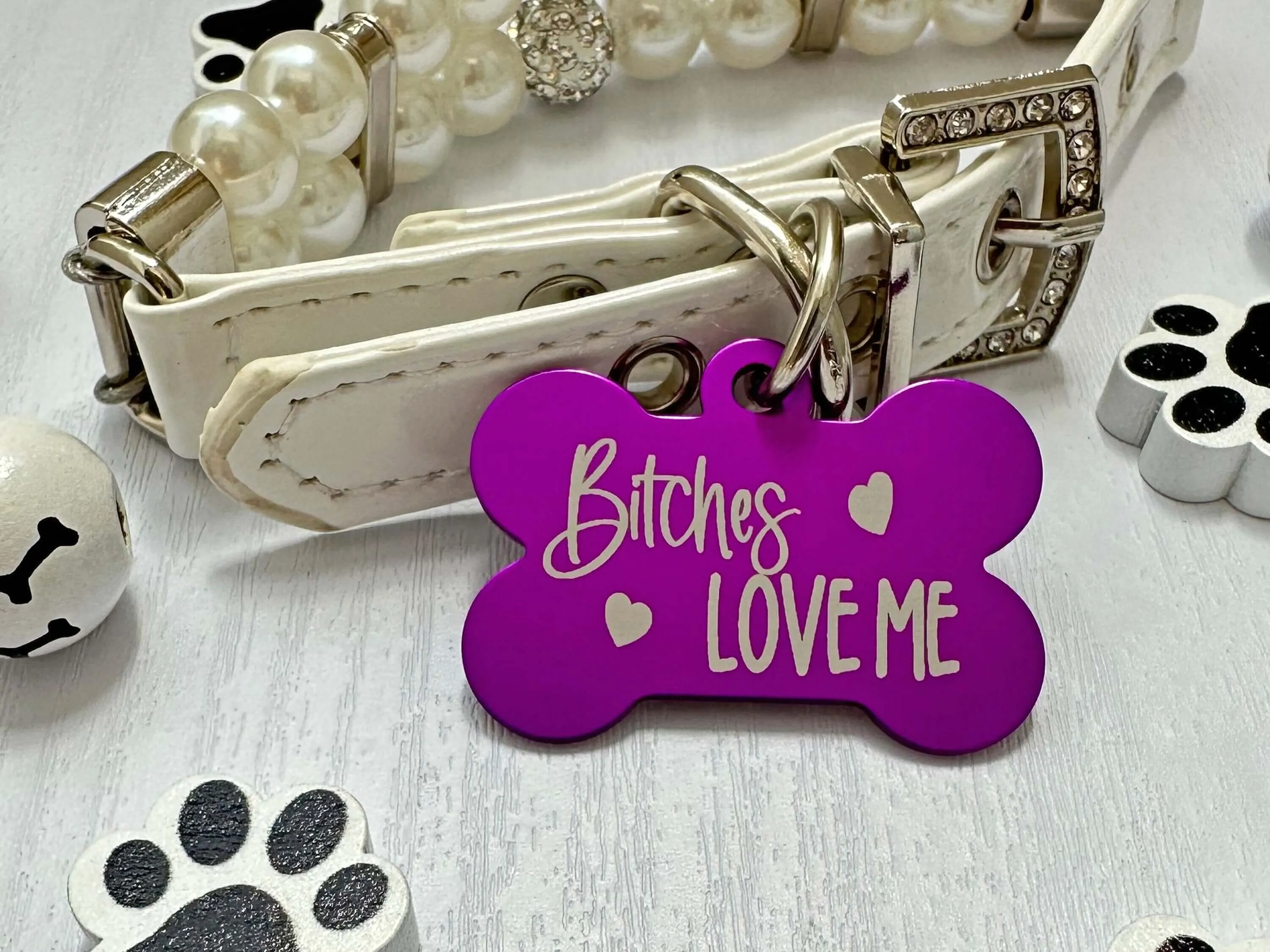 Custom 'Love Me' Dog Tag – Safe & Stylish ID Accessory