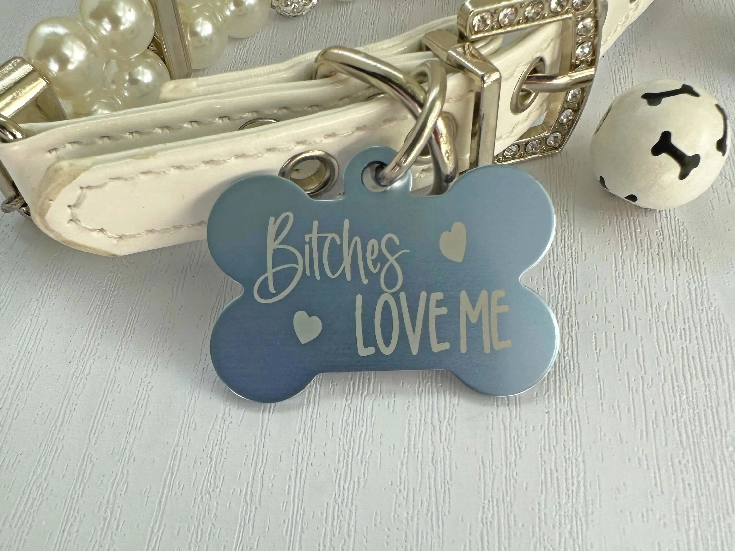 Custom 'Love Me' Dog Tag – Safe & Stylish ID Accessory