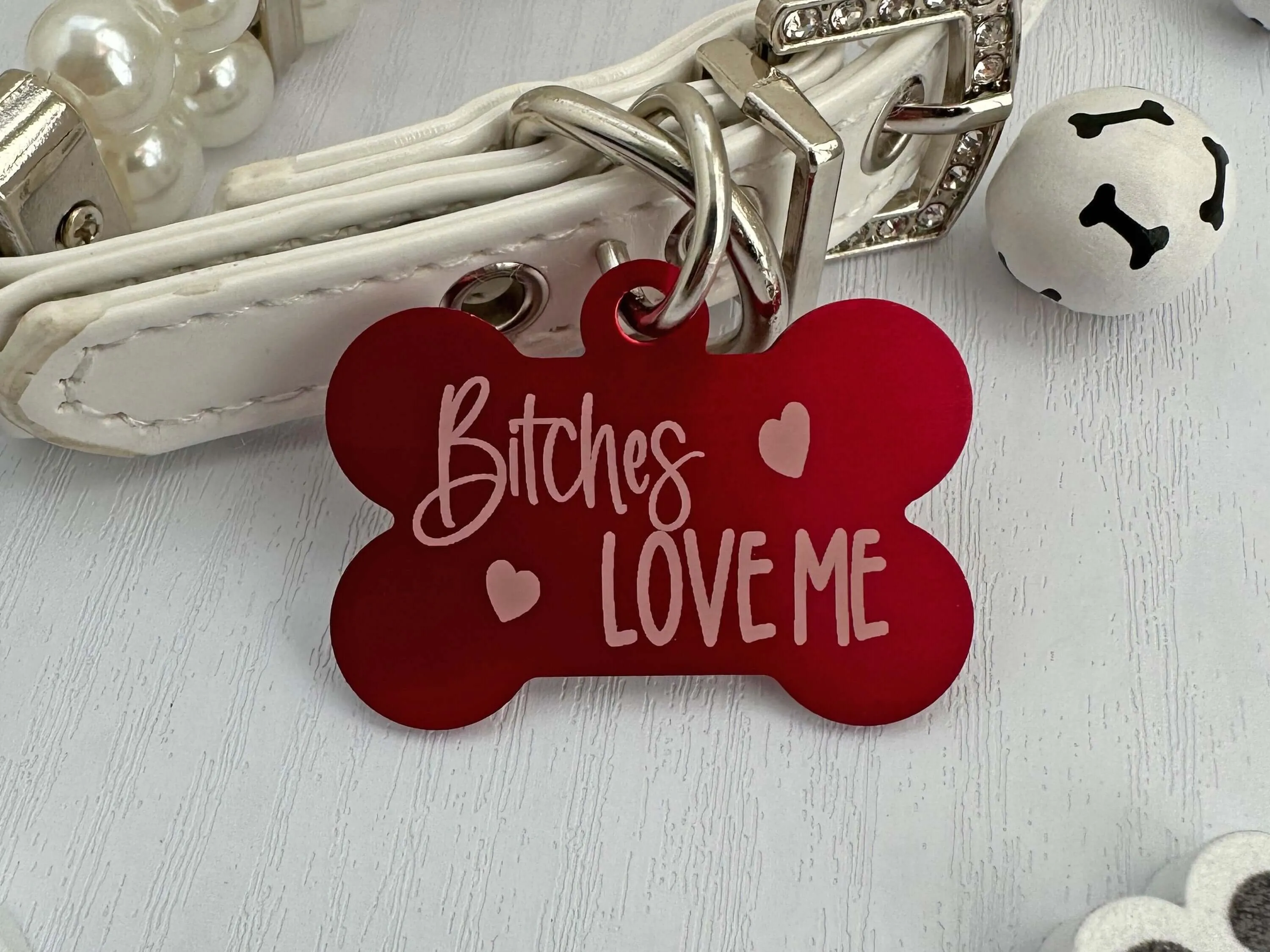 Custom 'Love Me' Dog Tag – Safe & Stylish ID Accessory