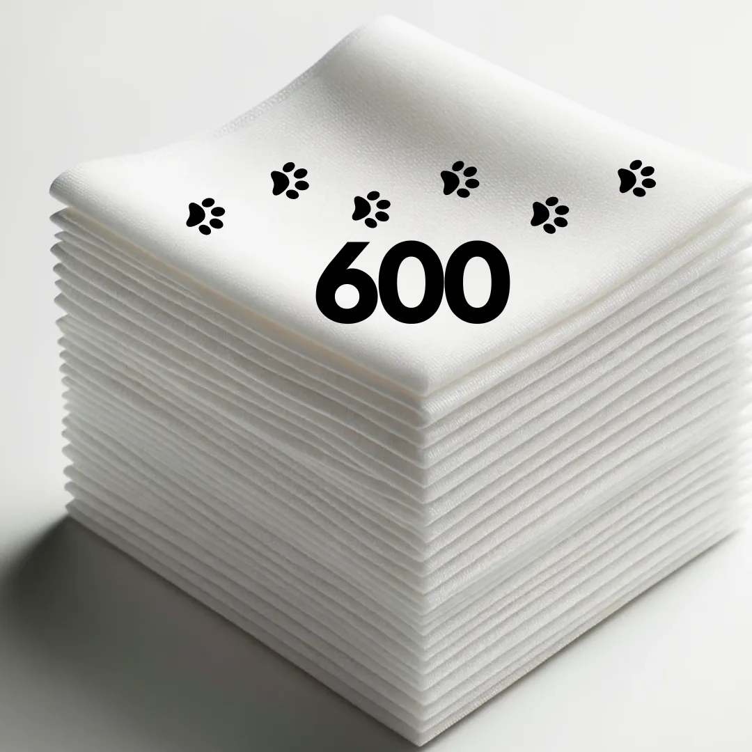 DAVELEN Disposable Towels for Pets - 600 pcs | Natural, Eco-Friendly, Wood Fiber