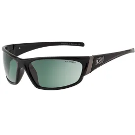 Dirty Dog Stoat Black/Green Polarised Sunglasses