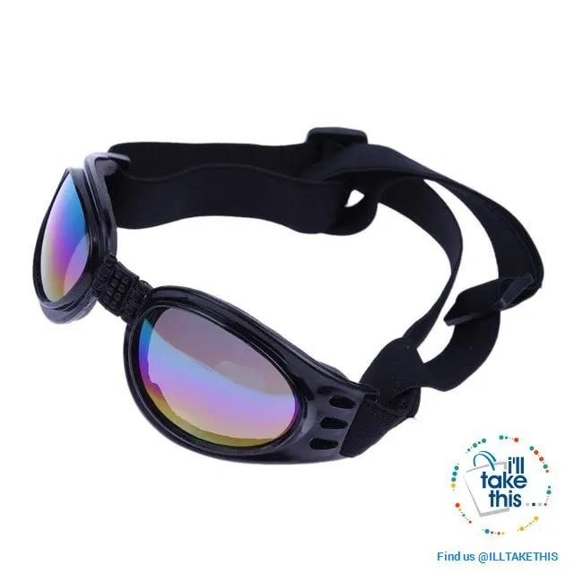 Dog UV Sunglasses Foldable Glasses Windproof - 5 Color Options for Medium to Large Dogs