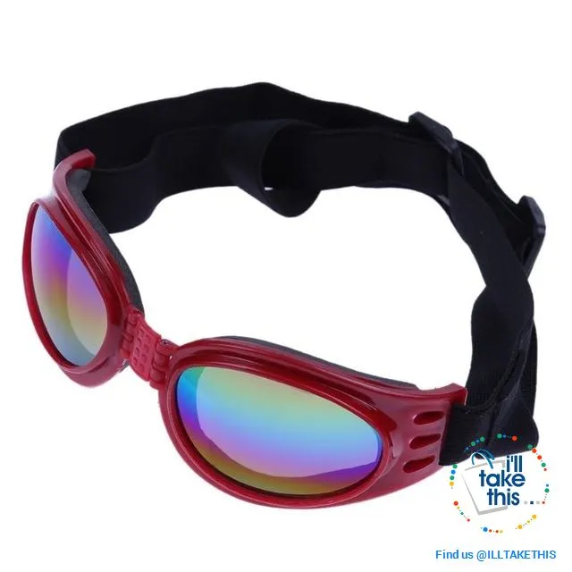 Dog UV Sunglasses Foldable Glasses Windproof - 5 Color Options for Medium to Large Dogs