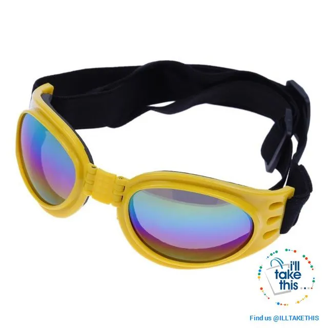 Dog UV Sunglasses Foldable Glasses Windproof - 5 Color Options for Medium to Large Dogs