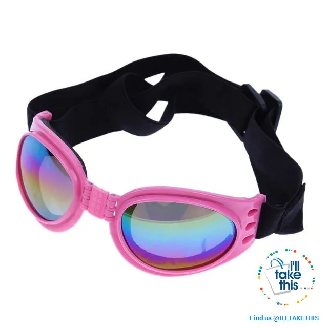 Dog UV Sunglasses Foldable Glasses Windproof - 5 Color Options for Medium to Large Dogs