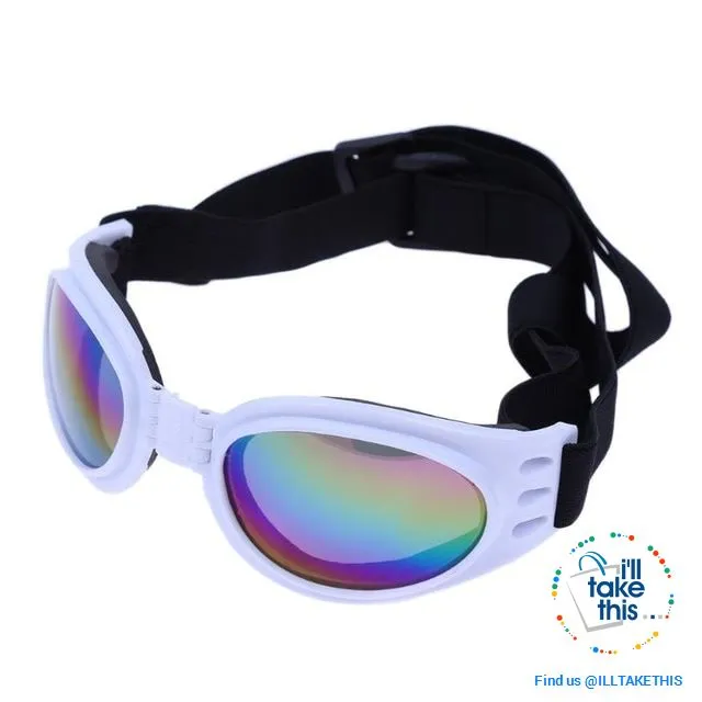 Dog UV Sunglasses Foldable Glasses Windproof - 5 Color Options for Medium to Large Dogs