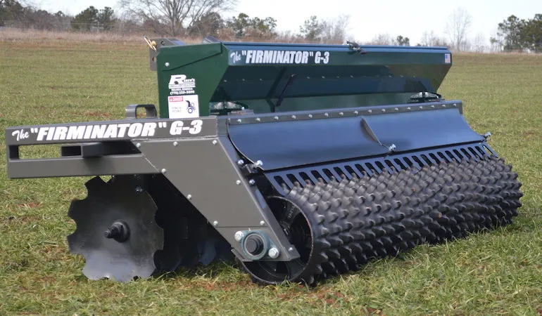 Firminator G3 Planter 4ft, 5ft, 6ft & 8ft | 3 in 1 Food Plot Implement | 3pt Planter For Tractor | Disks, Seeder & Cultipacker