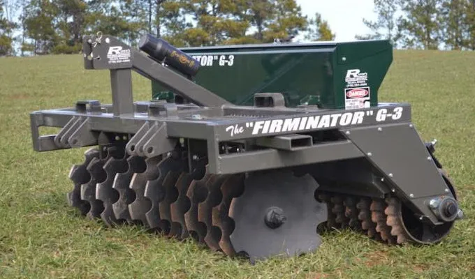 Firminator G3 Planter 4ft, 5ft, 6ft & 8ft | 3 in 1 Food Plot Implement | 3pt Planter For Tractor | Disks, Seeder & Cultipacker