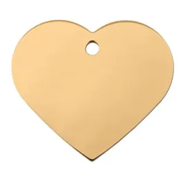 ID Tag - Small Gold Heart