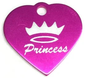 ID Tag - Small Princess Heart