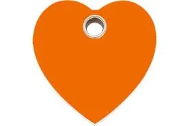 ID Tags - Large Orange Heart