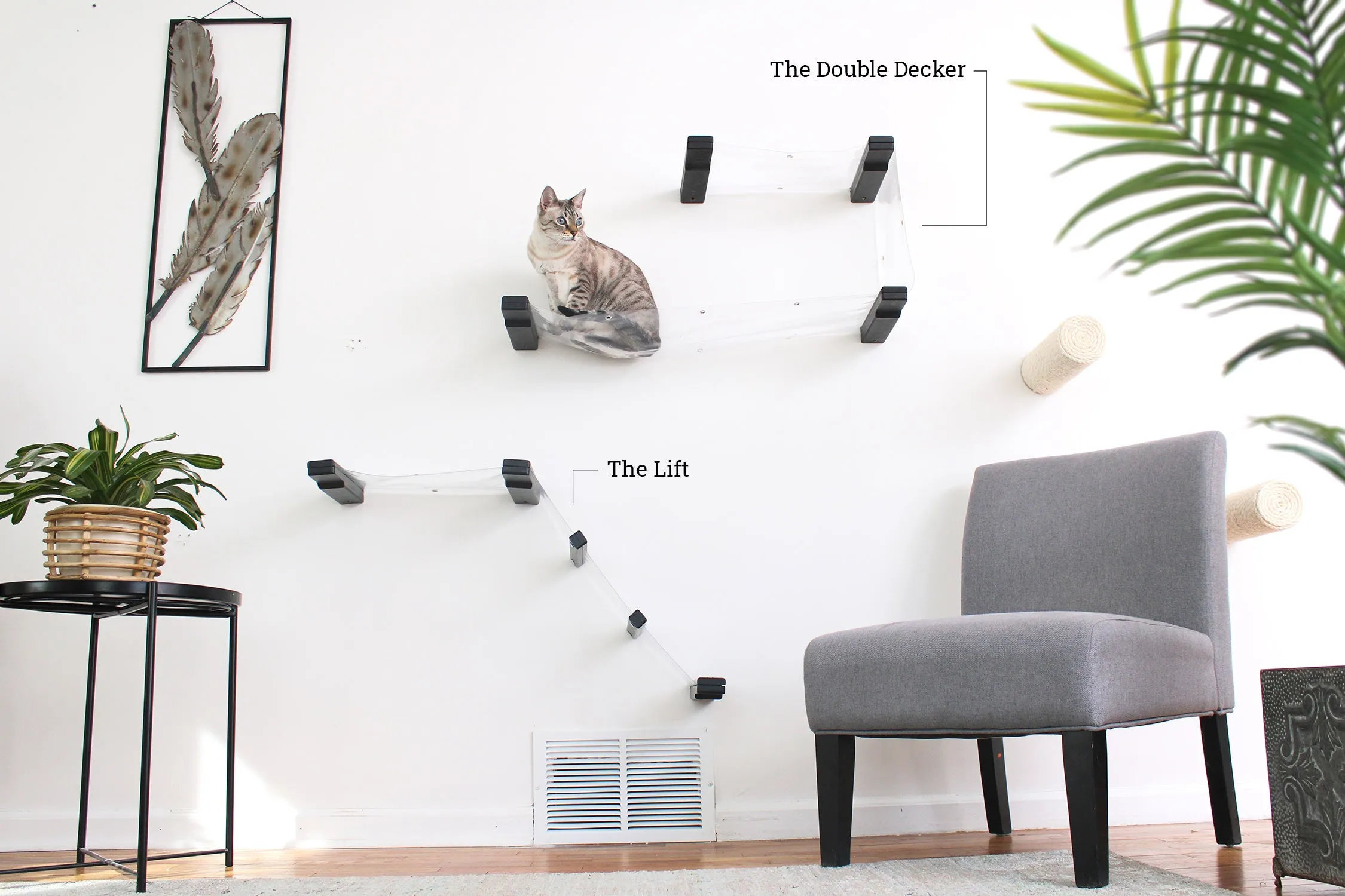 Invisible Lift - Cat Wall Ramp with Hammock Bed