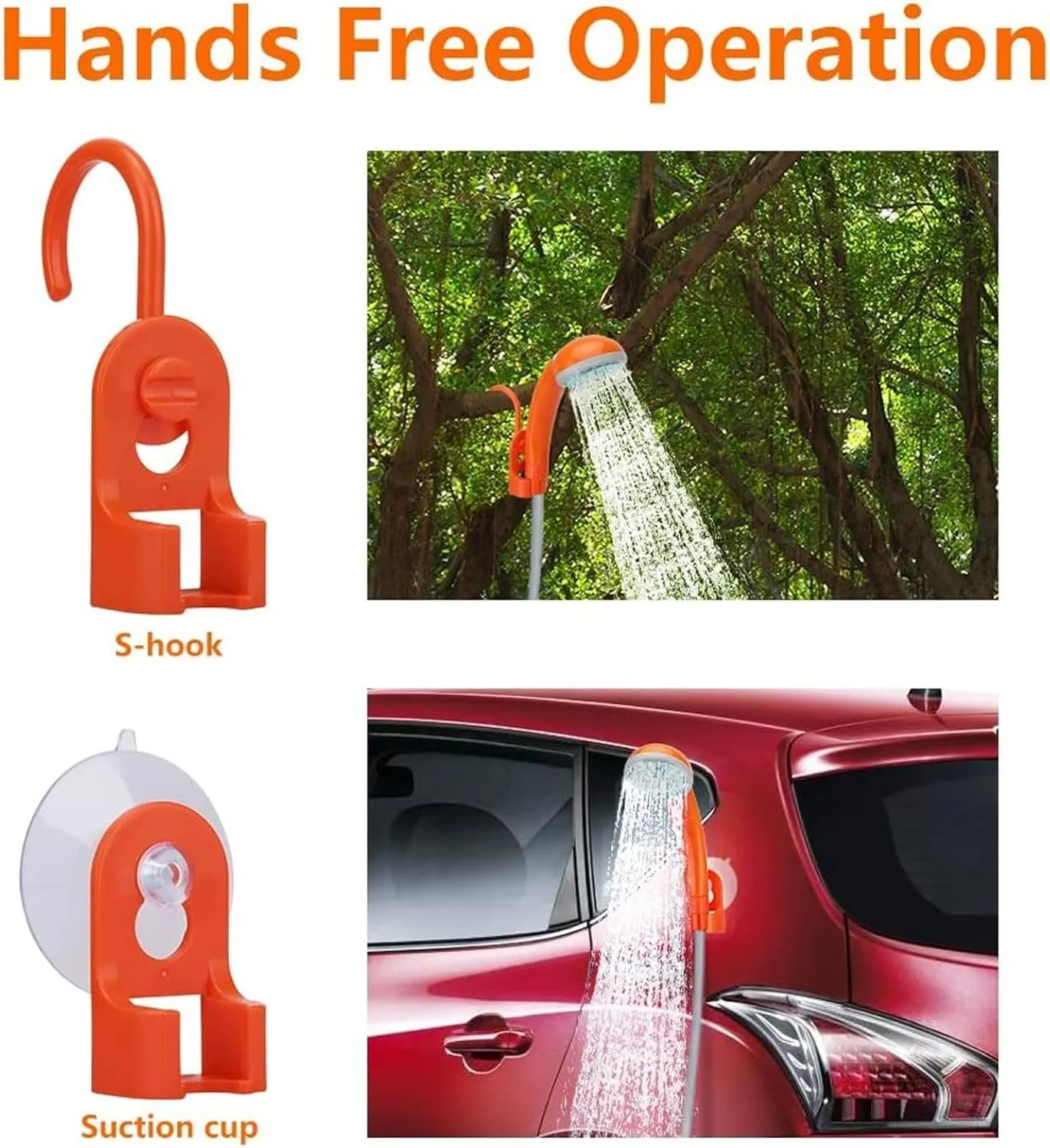KEDSUM Portable Shower, Portable Camp Shower Pump with Rechargeable Battery, Portable Shower for Camping, Portable Outdoor Shower Head for Camping, Hiking, Traveling(  Handheld Sprayer)