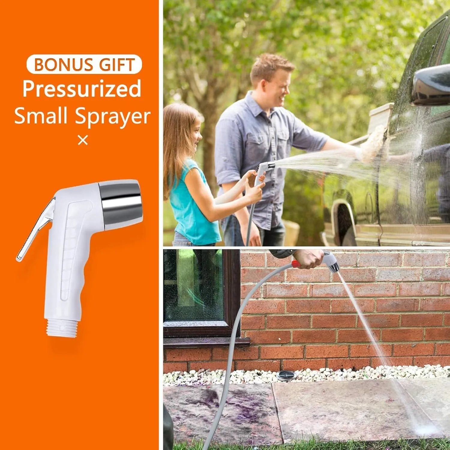 KEDSUM Portable Shower, Portable Camp Shower Pump with Rechargeable Battery, Portable Shower for Camping, Portable Outdoor Shower Head for Camping, Hiking, Traveling(  Handheld Sprayer)