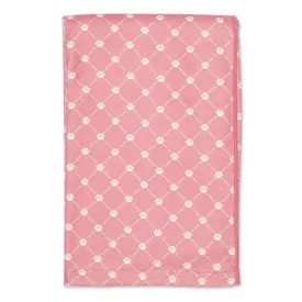 Large Microfiber Pet Towel - Printed Trellis, Rose, 41x23.5"
