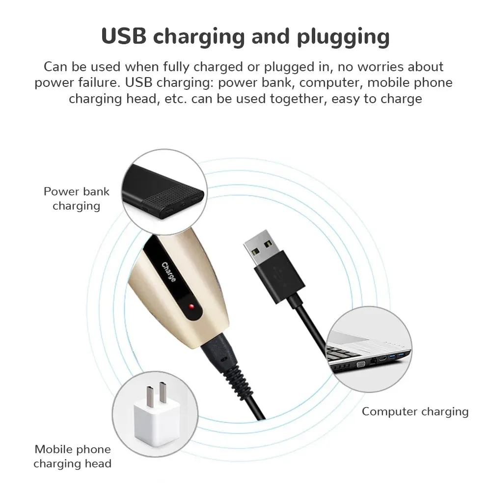 Low Noise Professional Pet Grooming Kit, Rechargeable Pet Hair Clipper for Dogs Cats with Thick Coats