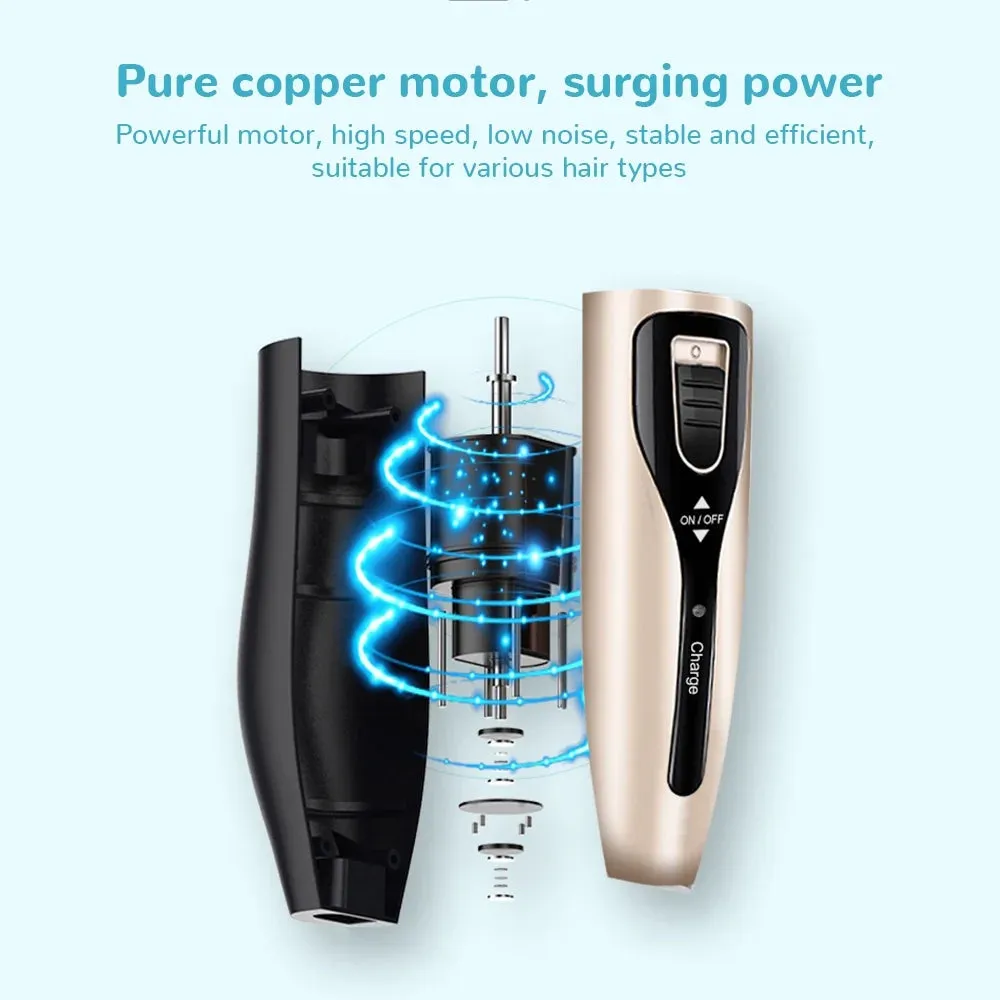 Low Noise Professional Pet Grooming Kit, Rechargeable Pet Hair Clipper for Dogs Cats with Thick Coats