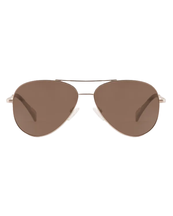Maverick Polarised Sunglasses in Gold & Brown