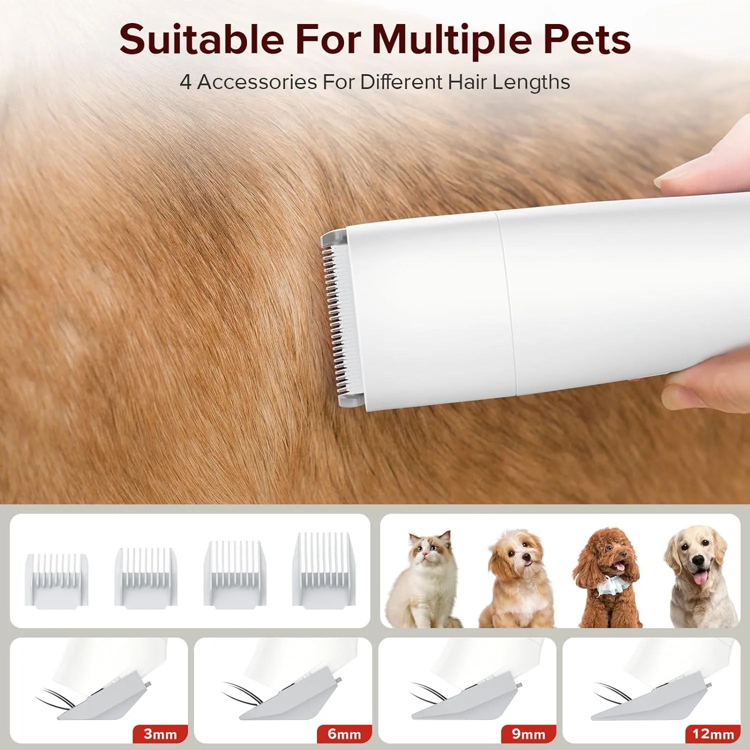 Maximize Home Pet Grooming Efficiency with Our 1.8L Low-Noise Dog Hair Vacuum Kit