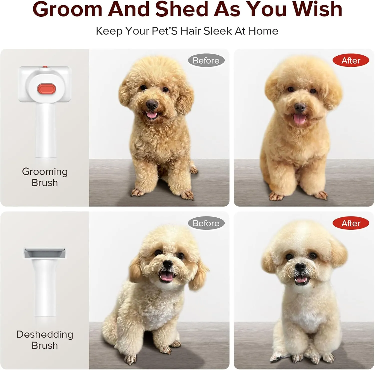 Maximize Home Pet Grooming Efficiency with Our 1.8L Low-Noise Dog Hair Vacuum Kit