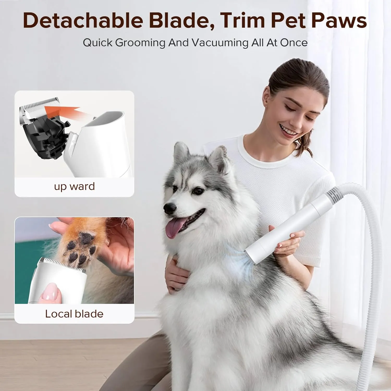 Maximize Home Pet Grooming Efficiency with Our 1.8L Low-Noise Dog Hair Vacuum Kit