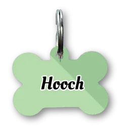 Minimal Green Bone Dog Tag